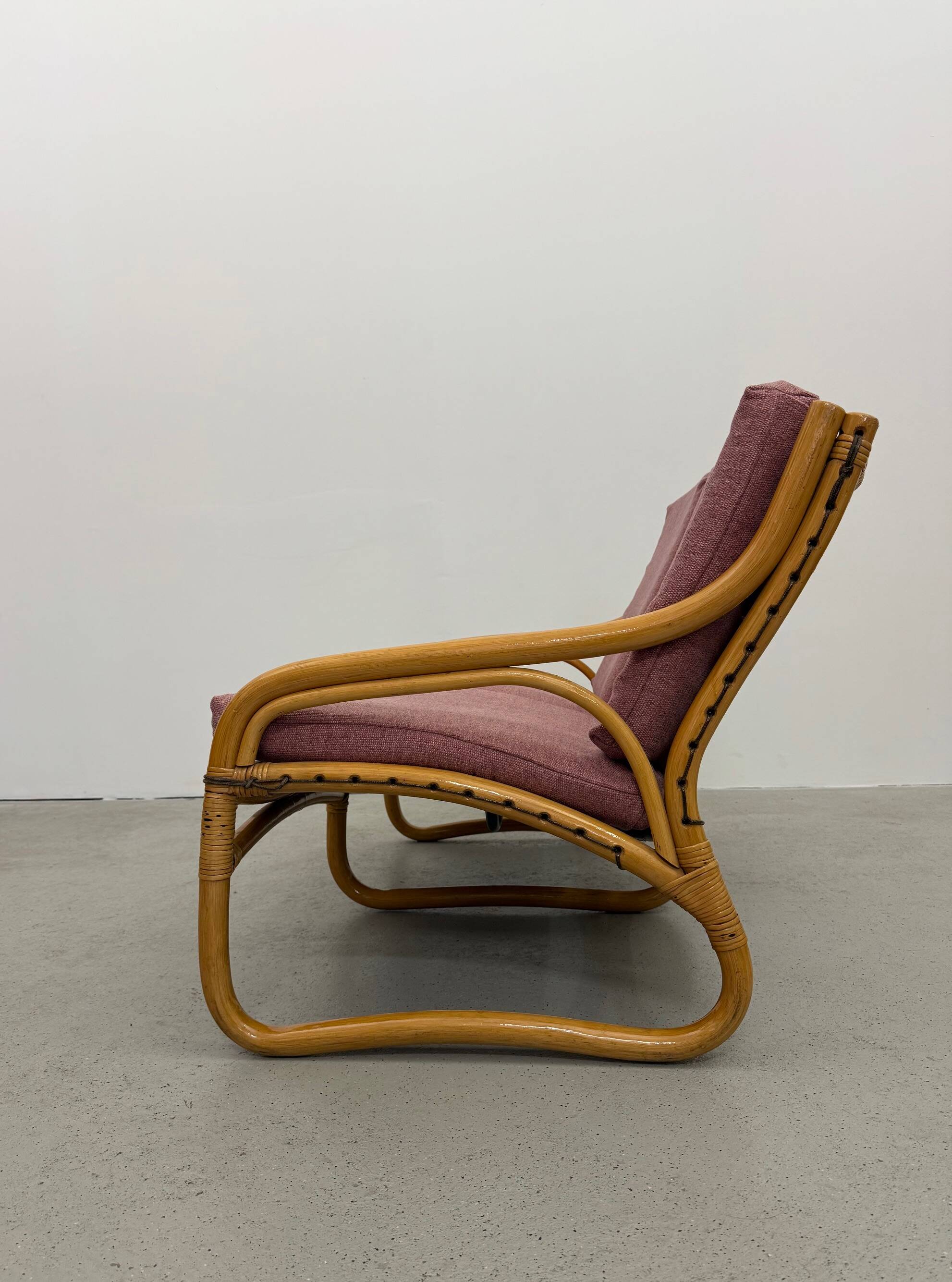 Vintage 1970s Scandinavian Bamboo Sofa