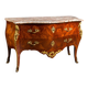 Commode ancienne Louis XV en placage de bois de rose, XVIIIe siècle