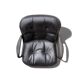 Charles Pollock Executive office chair in black leather, Knoll