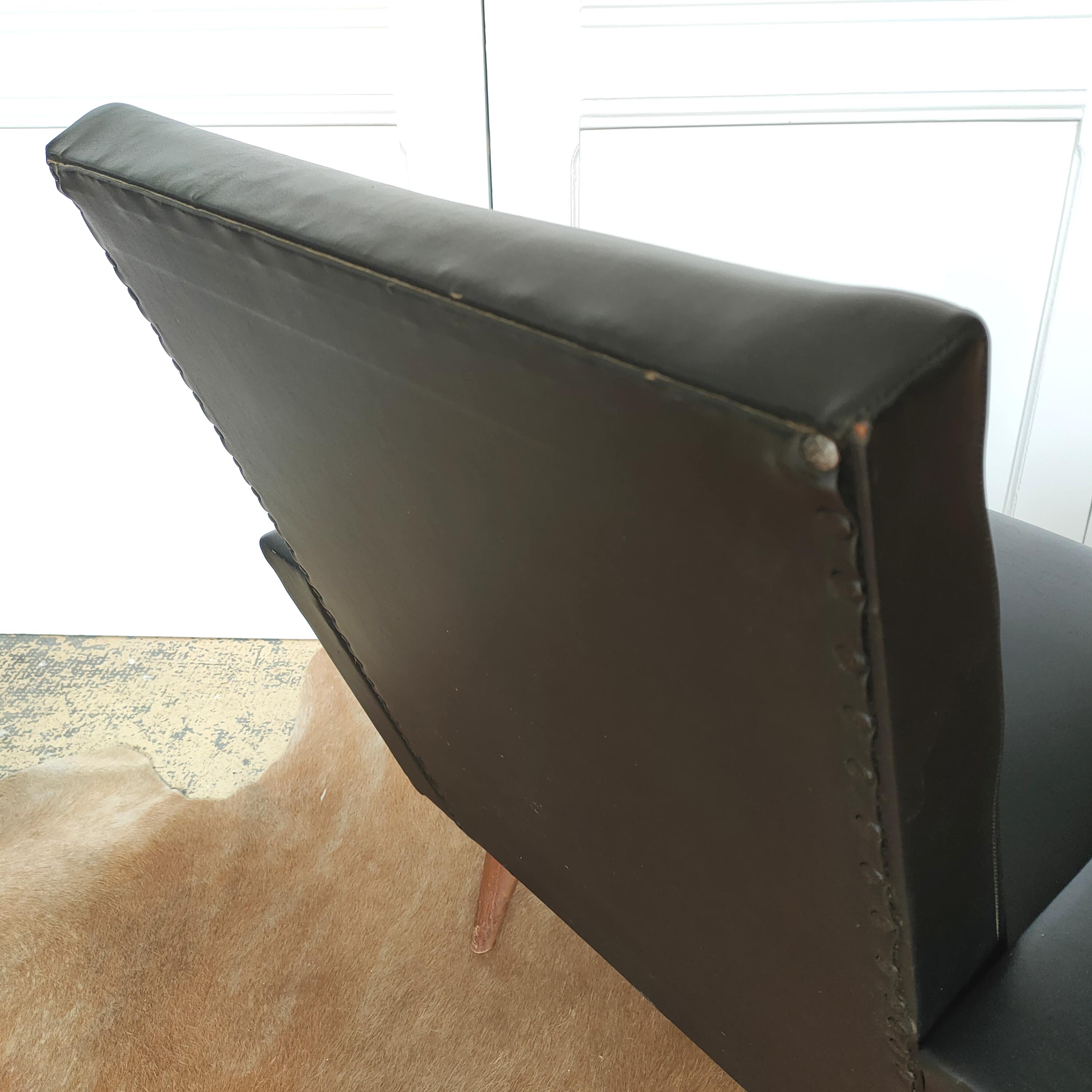 Black skai chair