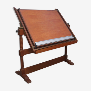 Architect drawing table with Masonic attributes