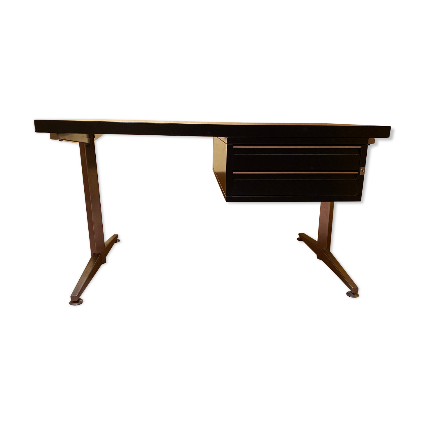 Office abbondinterni mahogany color almost black from the 70s.