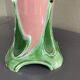Art-nouveau splashy ceramic vase of flowers
