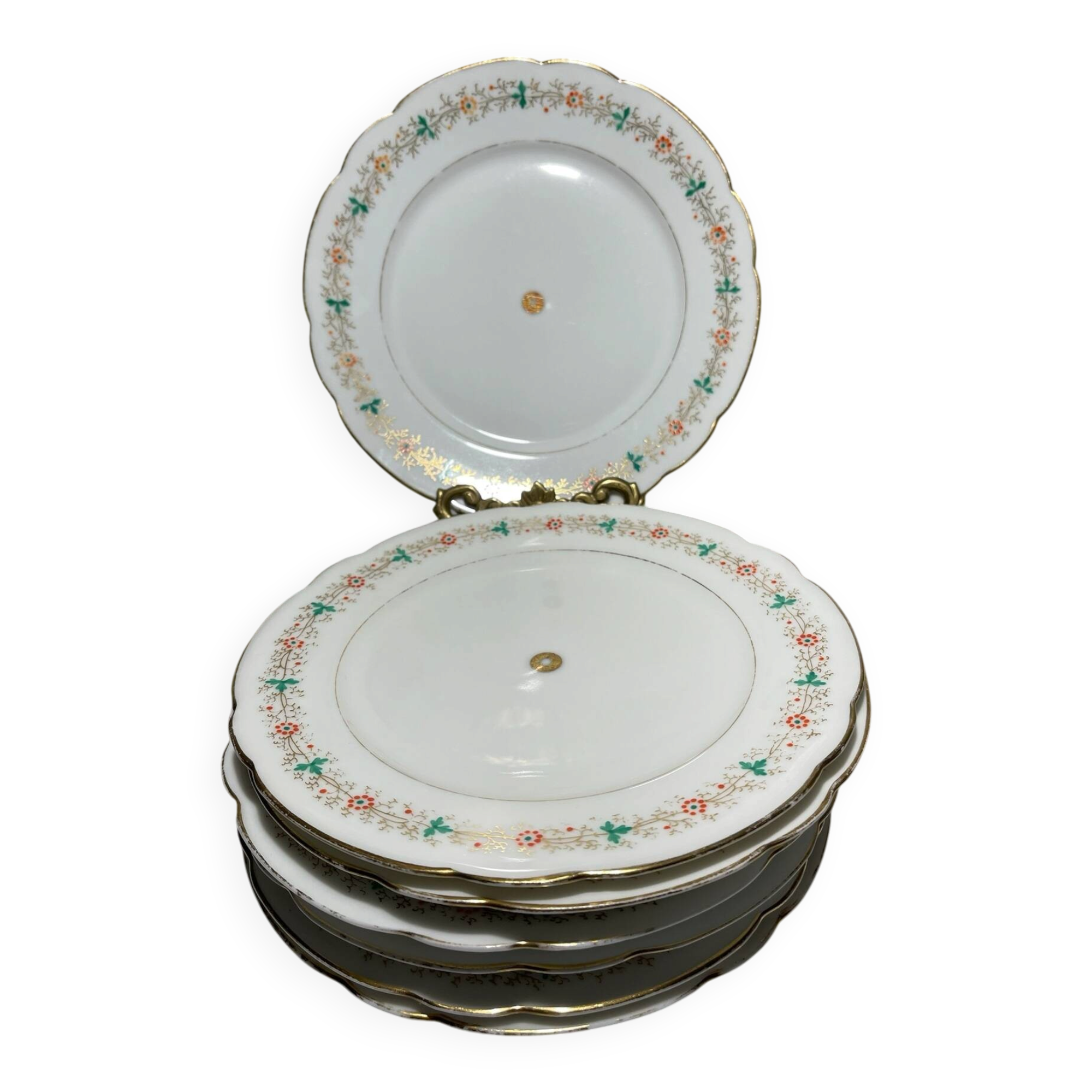 Seven antique Limoges porcelain plates – CFH / GDM