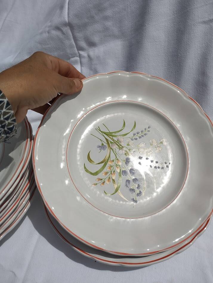 6 deep plates – Capôa earthenware – vintage Portuguese