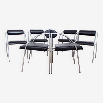 Set of 6 Vienna chairs by Rodney Kinsman for Bieffeplast, 1980s