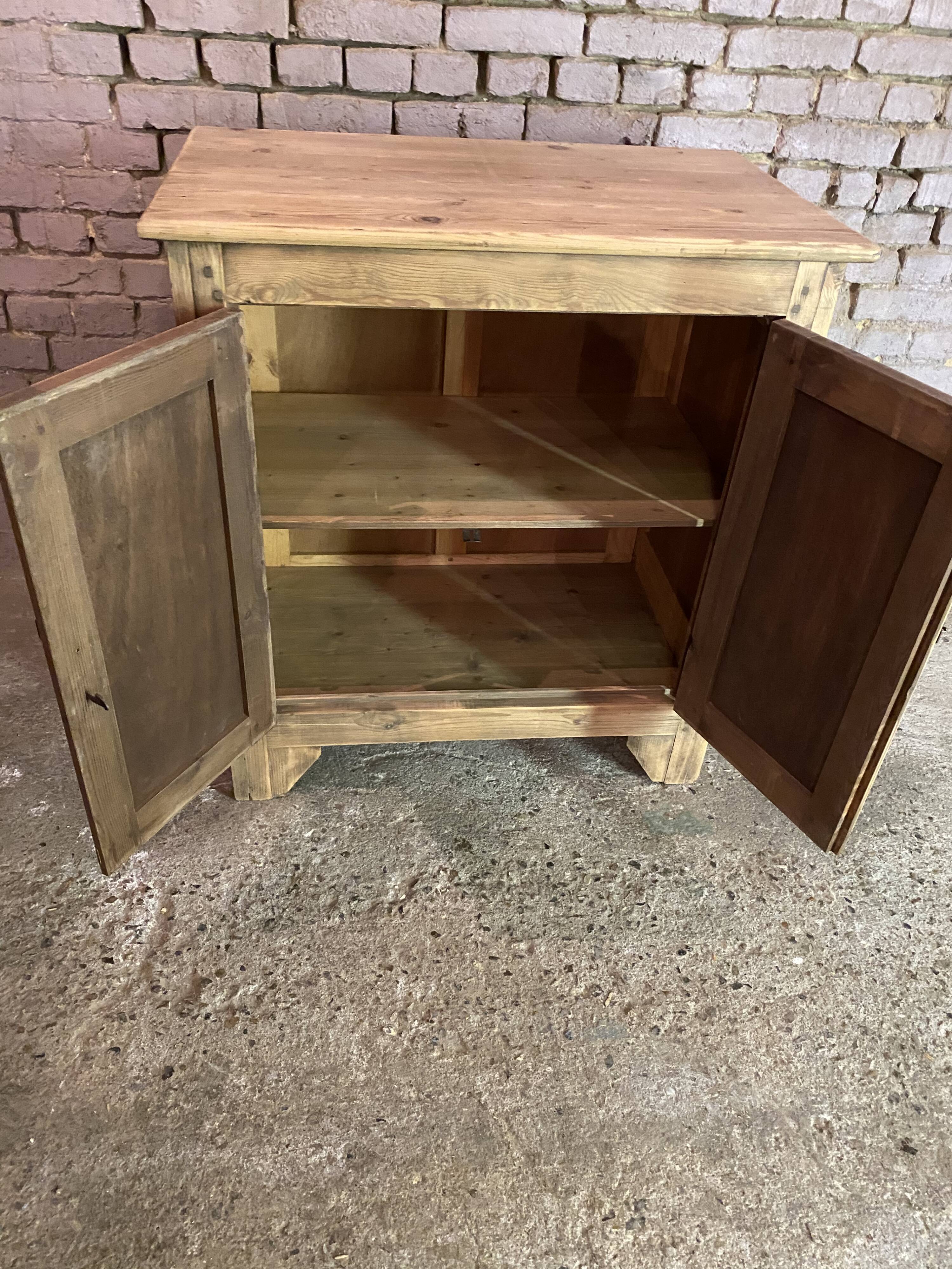 Vintage Parisian buffet made of raw wood