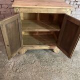 Vintage Parisian buffet made of raw wood