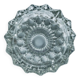 Chiseled glass ashtray