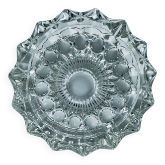 Cendrier en verre ciselé