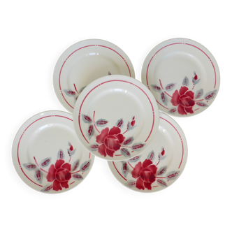 5 assiettes dessert vintage du Moulin des Loups et Orchies (210674)