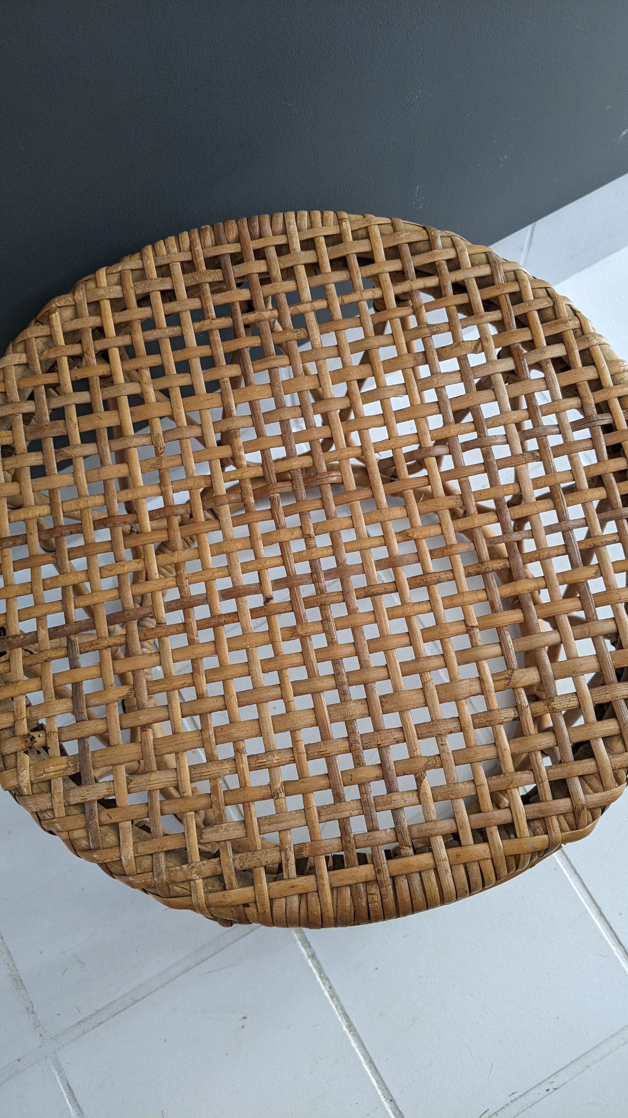 Vintage rattan stool