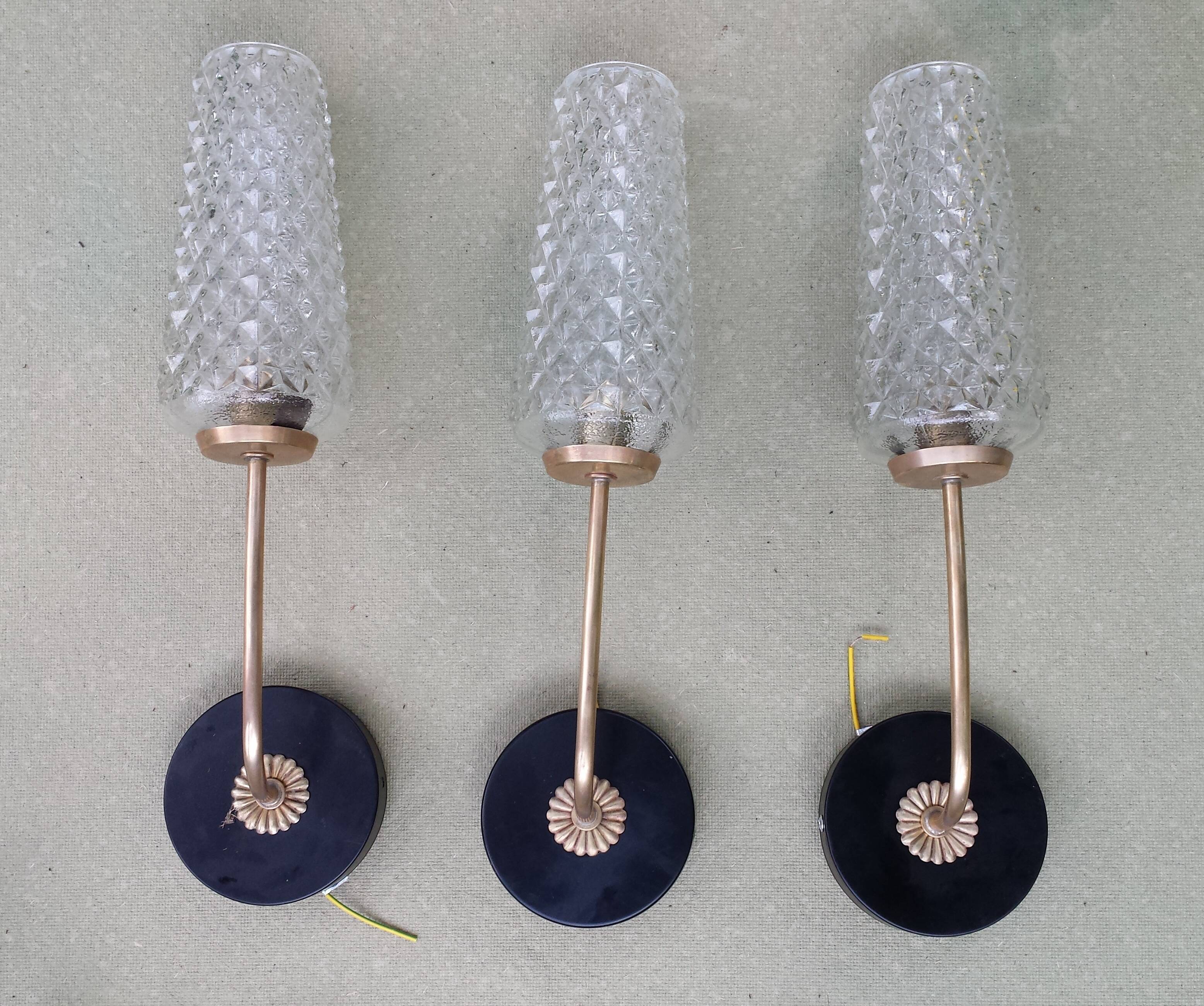 3 Vintage Wall Lights