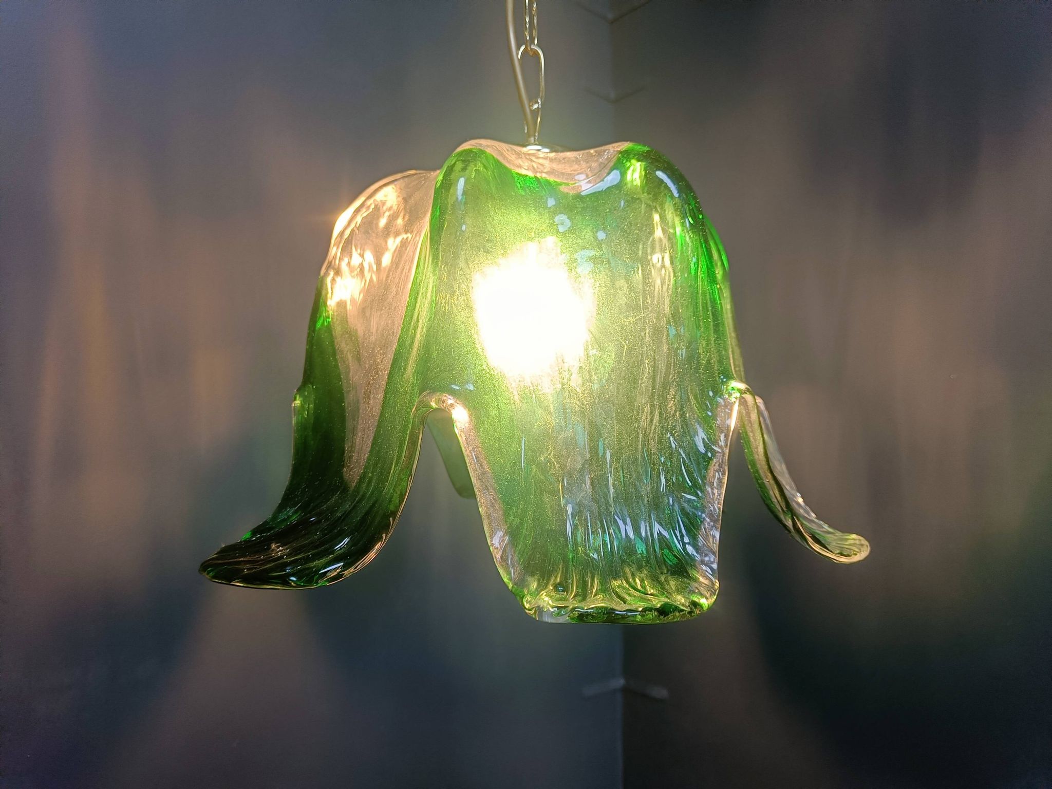 Vintage murano glass pendant light, for Mazzega, 1960s