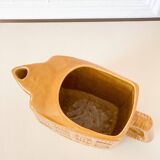 Barbotine ceramic pitcher