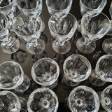 Vintage crystal glasses by Arques model Rambouillet