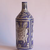 Abstract Sgraffito Bottle by Fratelli Fanciullacci, Italy, 1950s