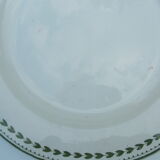 large flat diam 30 cm faience B.F.K model laurel