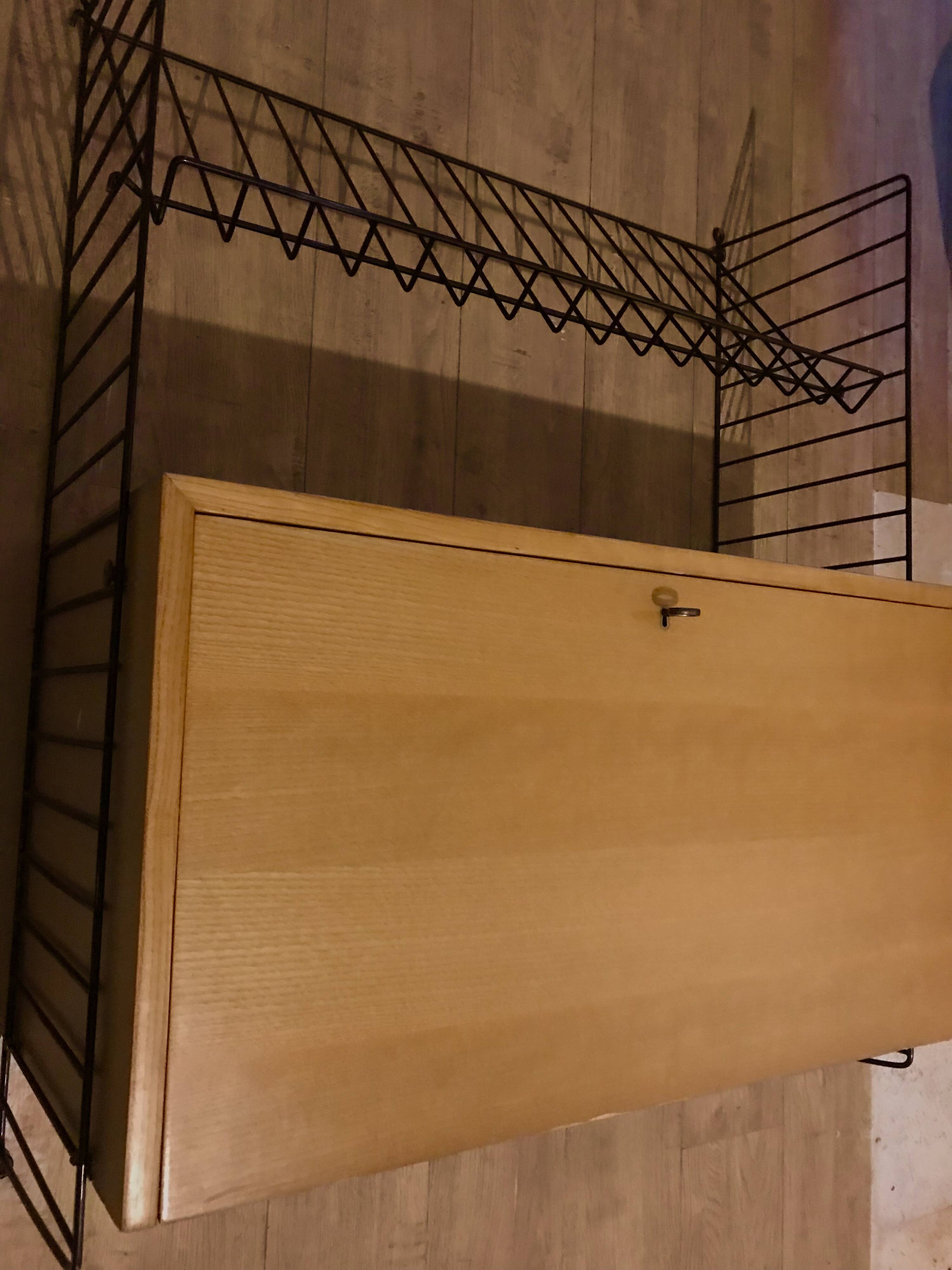 String wall unit with hanging secretary, Sweden 1960