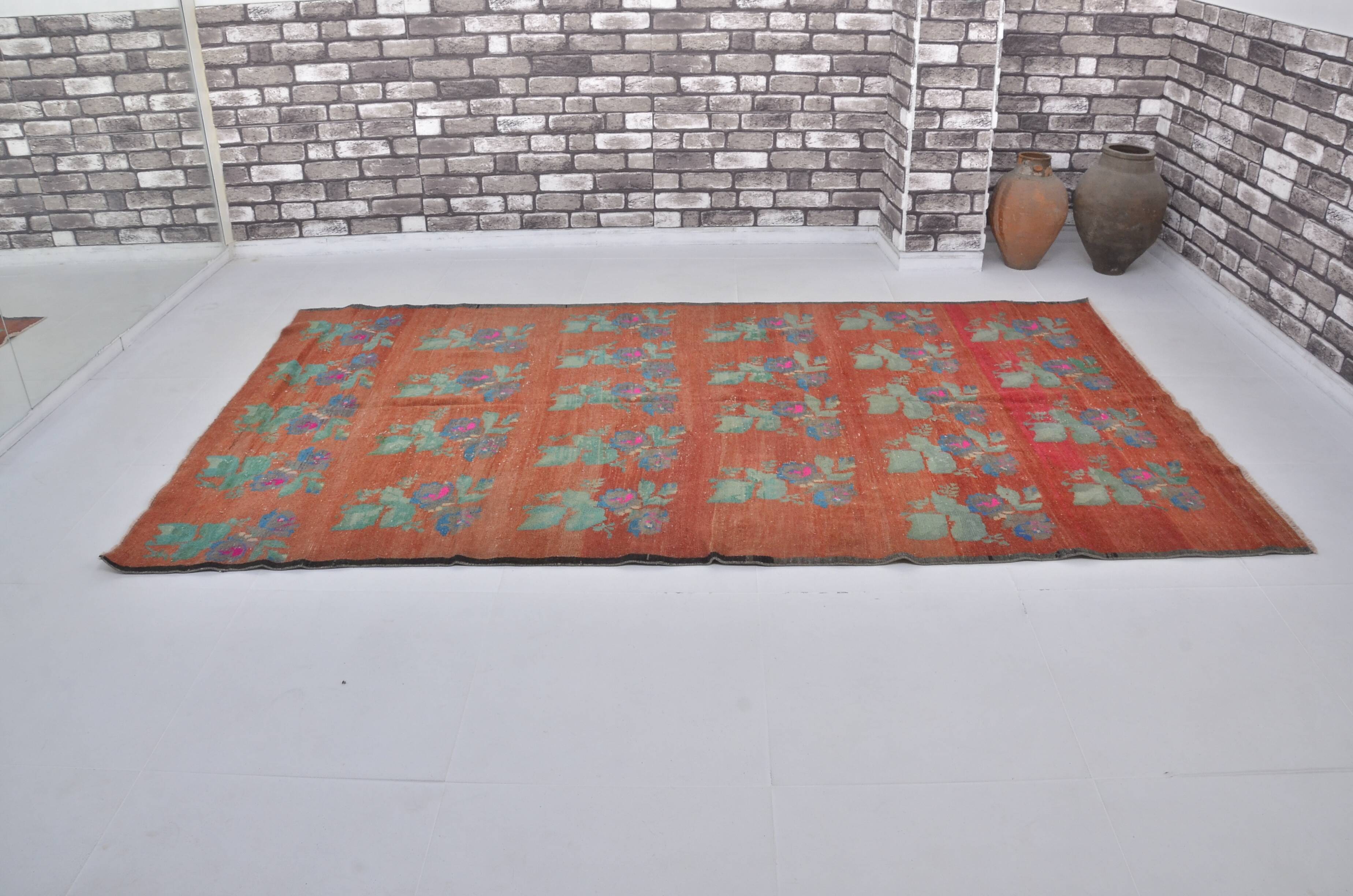 Flower Vintage Anatolian Rug sku1253