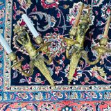 Pair of gilt bronze wall sconces with caryatid and Atlante decoration, 18th century.