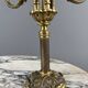Pair of gilded bronze candelabra with 5 lights, Louis XVI style, 20th century.