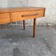 Low Danish Teak Cabinet by Millenium Design — Warm Teak Veneer, Two Drawers, Tapered Legs