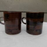 set of 2 stoneware mugs