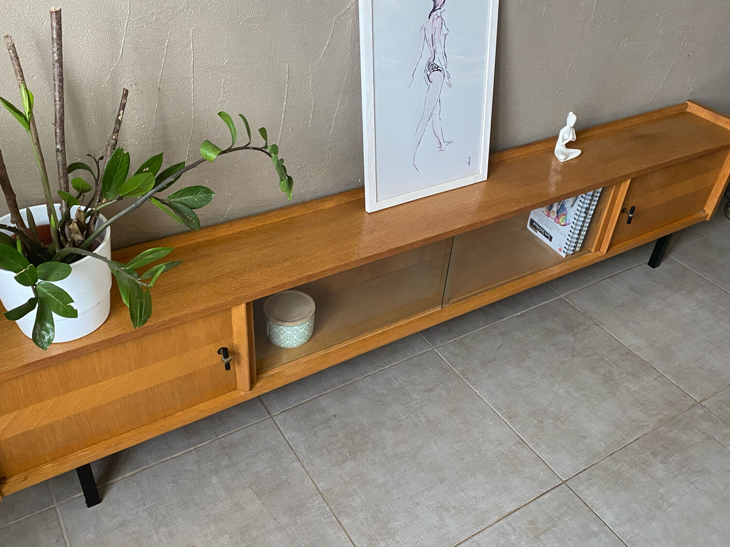 Vintage wooden row from the 50s-60s