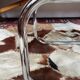 Chrome and smoked glass side table 1970
