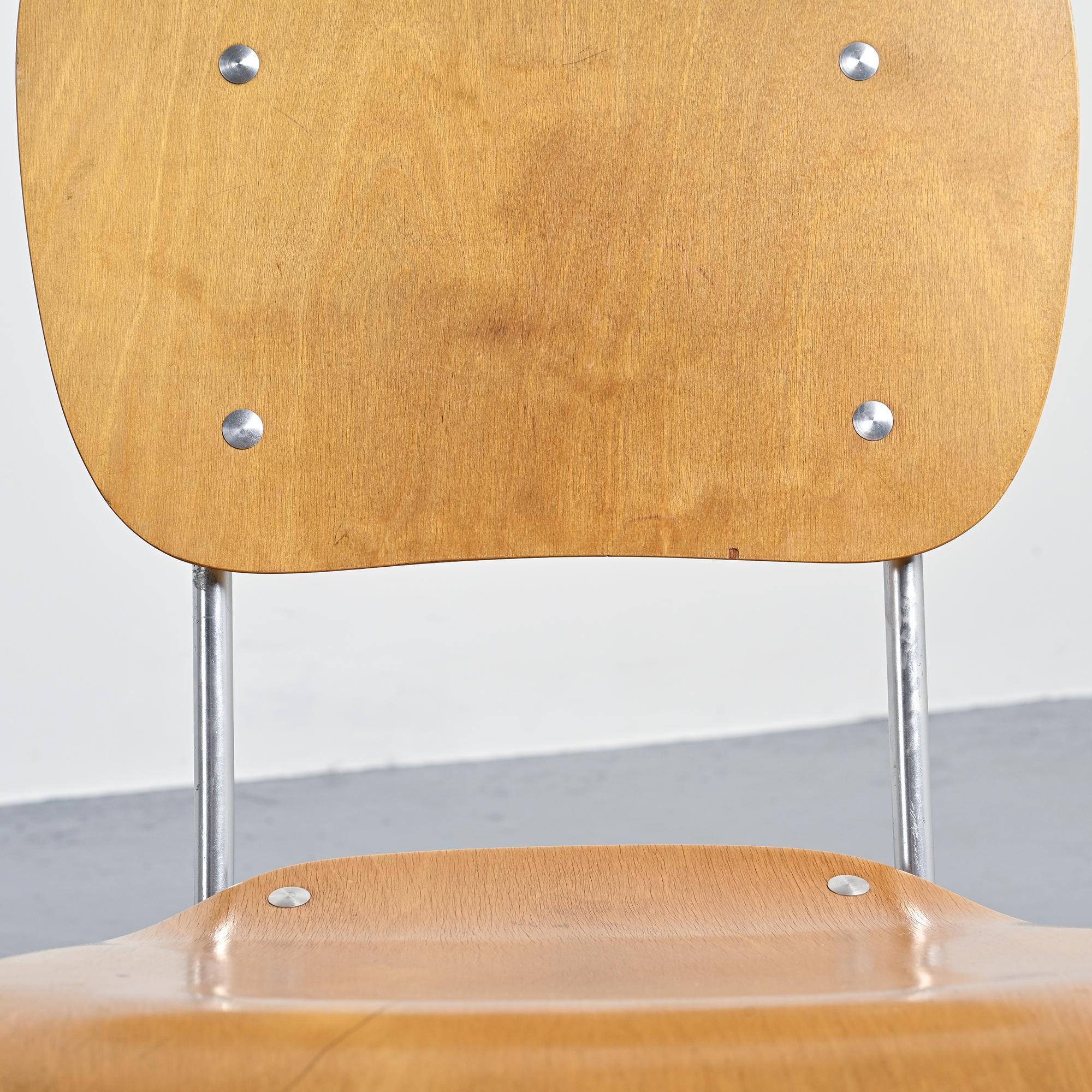 Suite de 6 chaises Alu-Flex par Armin Wirth, vers 1965