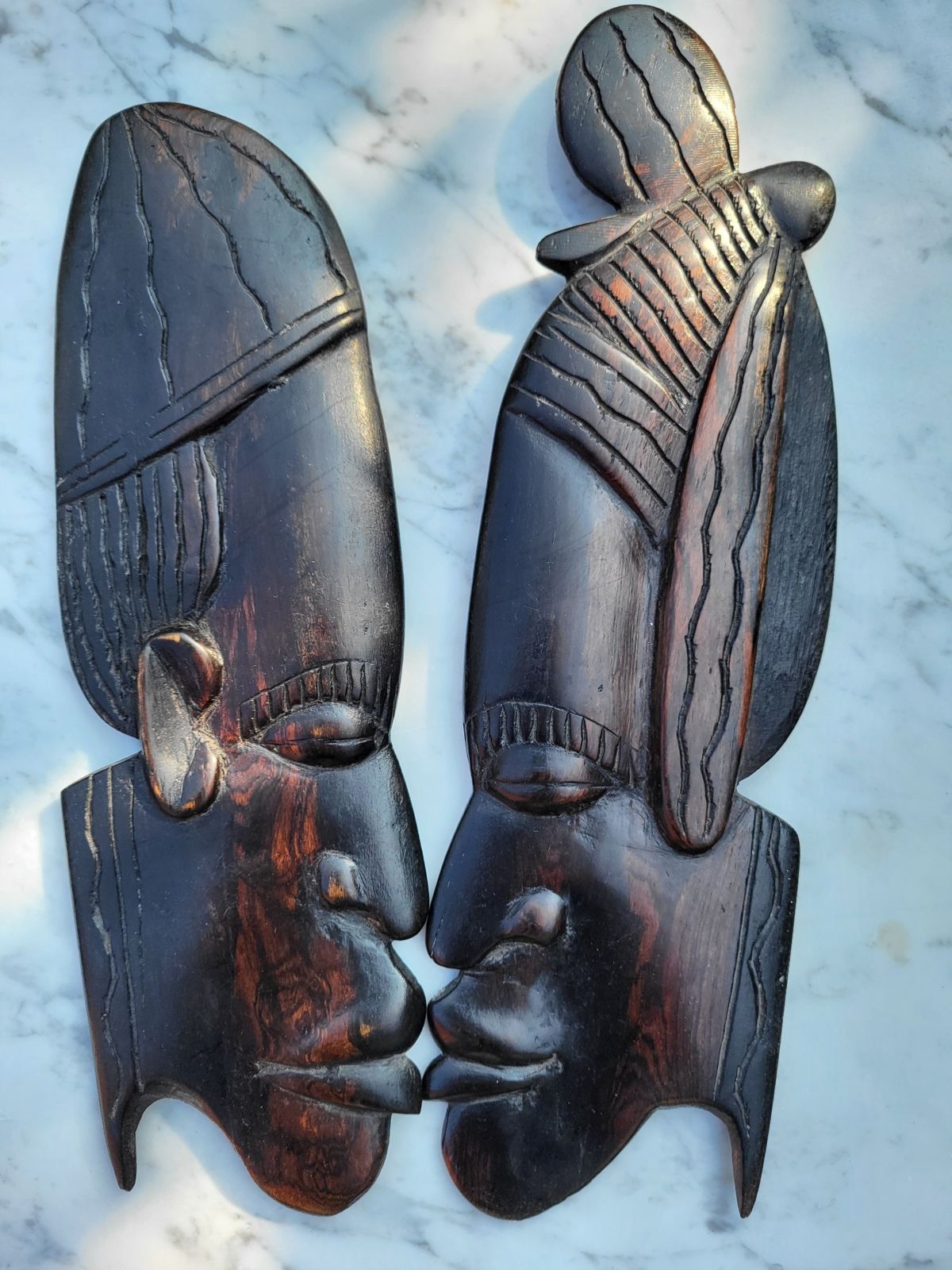 Set of 5 vintage African masks