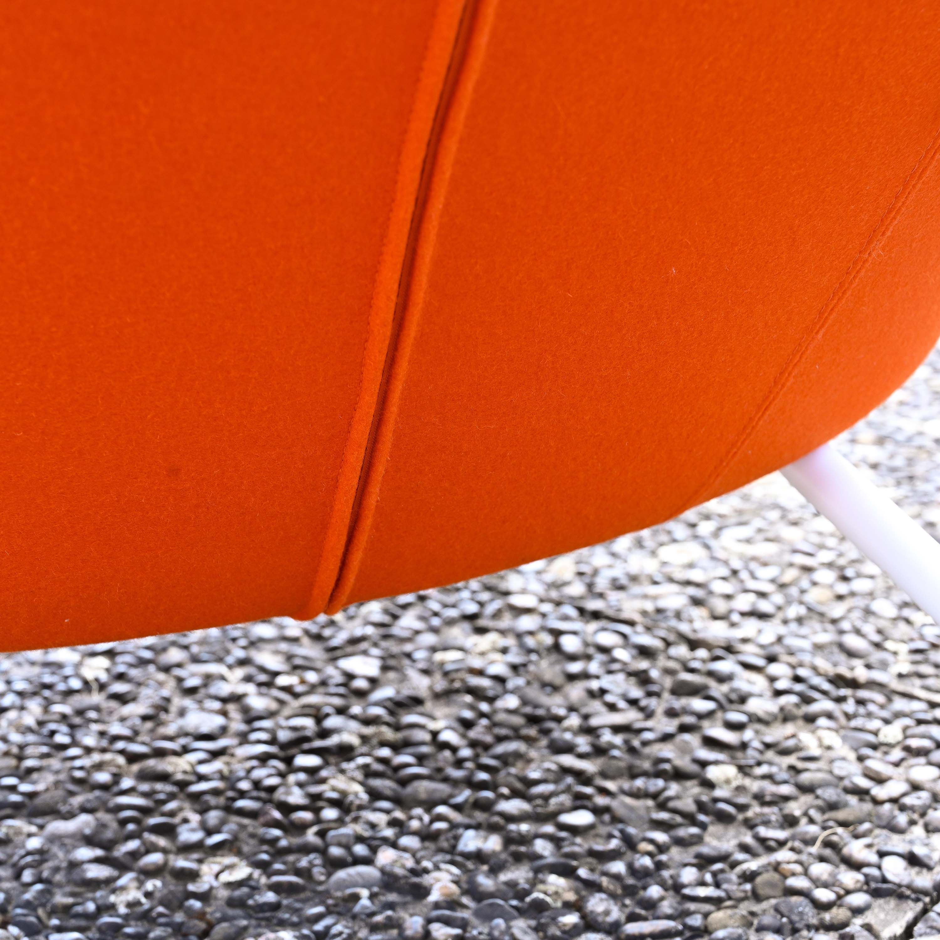 Havana Wing Chair in orange Divina fabric designed by Busk & Hertzog in 2013