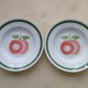 Set of 2 hollow plates Moulin des Loups Apple pattern