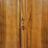 Exceptional Empire period wardrobe in solid walnut, 19th century, circa 1800