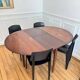 Round dining table Lubke in rosewood from the 1960s.