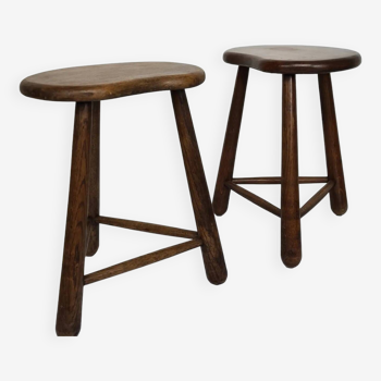 Pair of brutalist stools