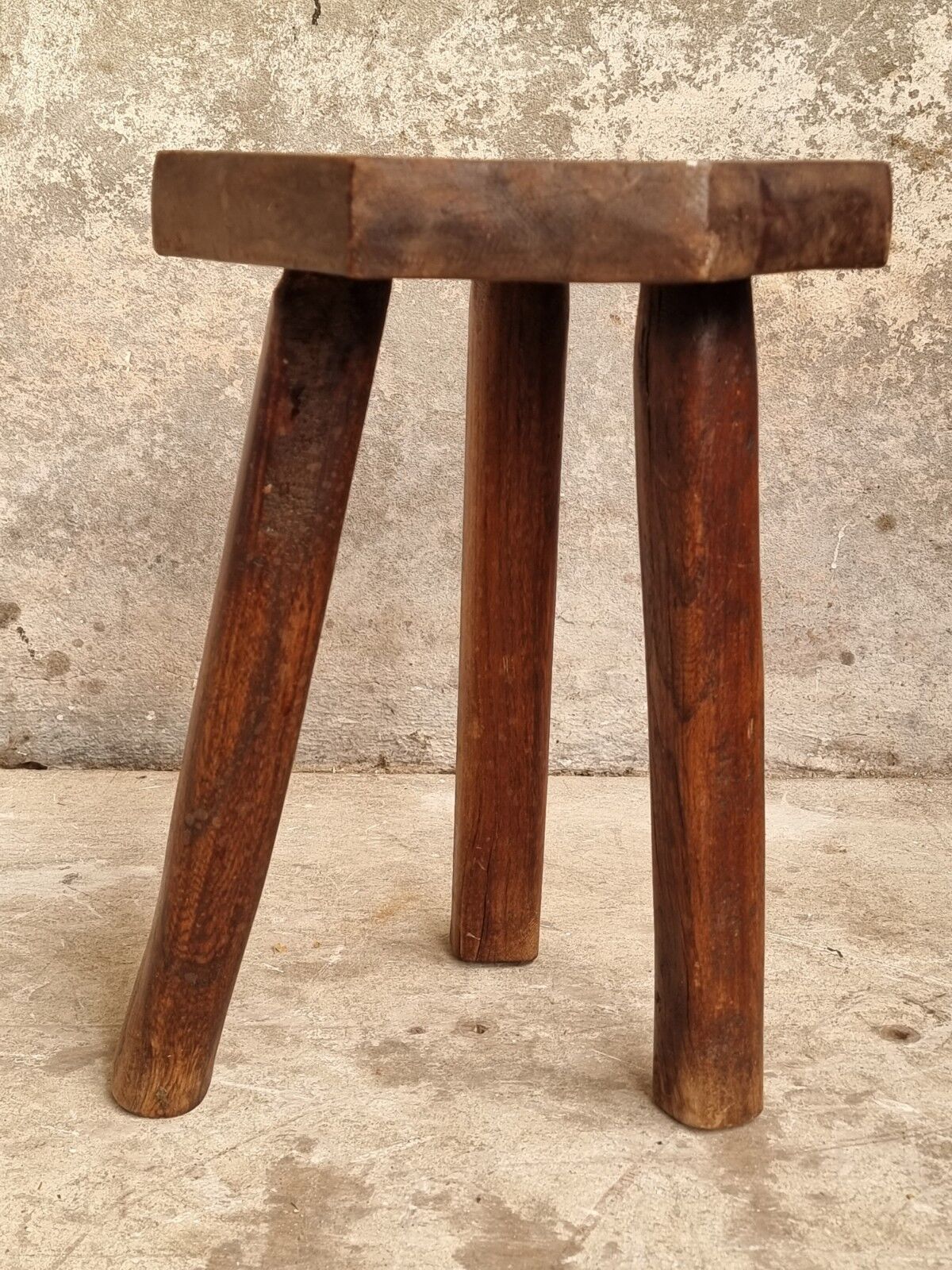 Old stool, side table French oak
