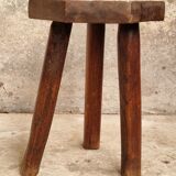 Old stool, side table French oak
