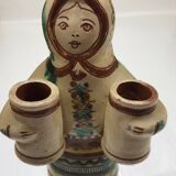 Bougeoir anthropomorphe artisanal circa 1960