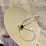 Vintage Delmas adjustable height white pendant light