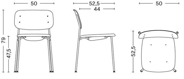 Chaise Soft Edge 10 Rembourrage par Hay, Set de Deux