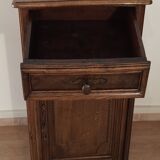 Buffet bas vintage 1700 en bois de chêne. Commode rustique en bois