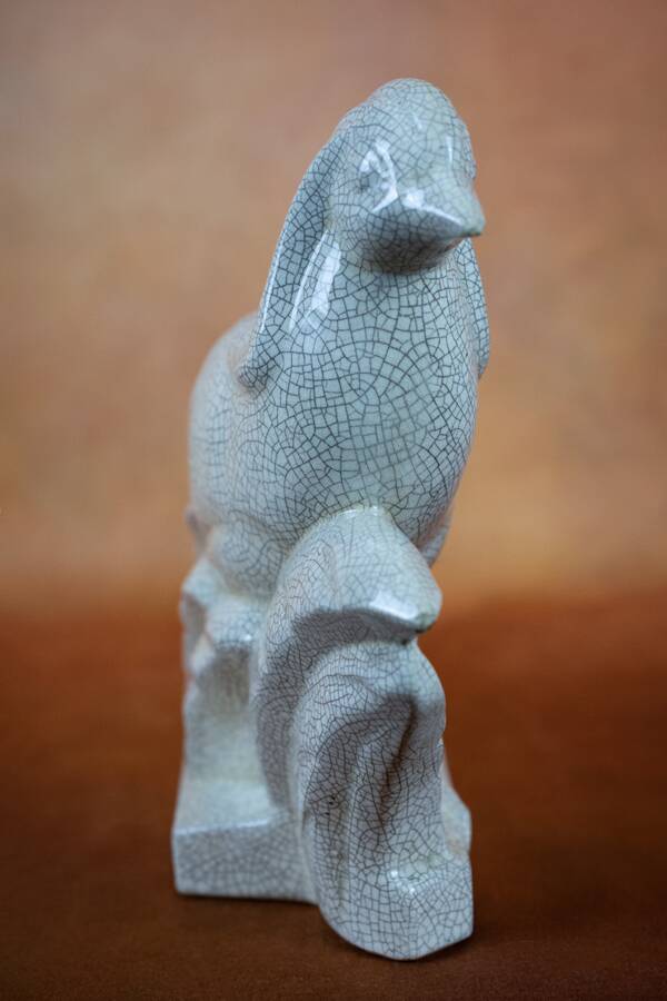 Art Deco pheasant in glazed earthenware by Louis Fontinelle - 1930s