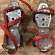 Old pair of roller skates midonn metal