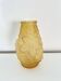 Moulded pressed glass Art Deco vase in orange