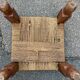 3 Indian wooden and rope stools