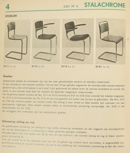 Bauhaus style Gispen Stalachrome chair 1930-1940s