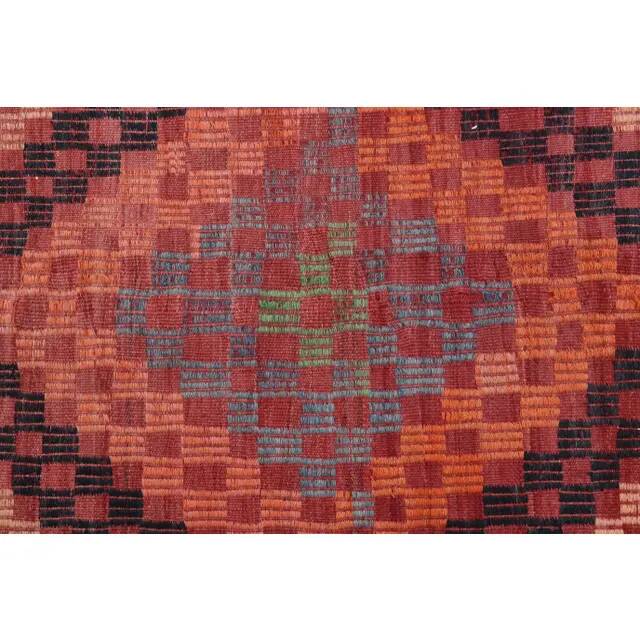 1970s Turkish Hand-Knotted Wool Cotton Red Area Rug 189x307