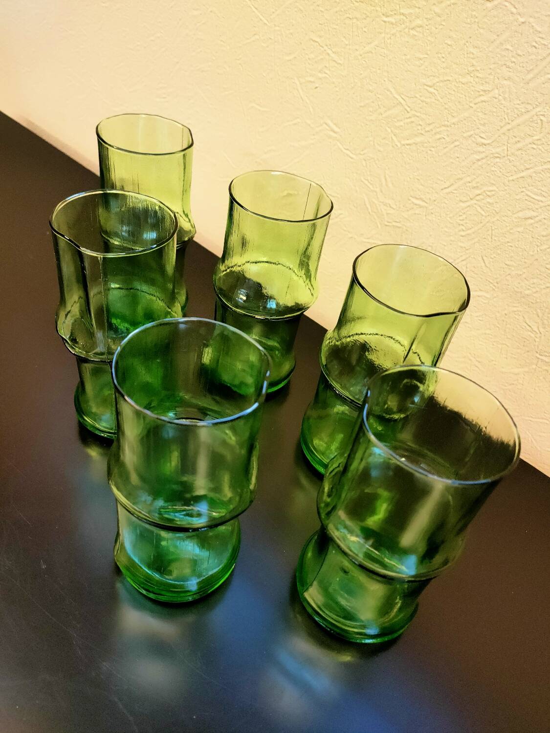 Set of 6 vintage orangeade glasses